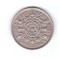 Moneda Anglia 2 shilling / 2 shillings 1956, stare buna, curata