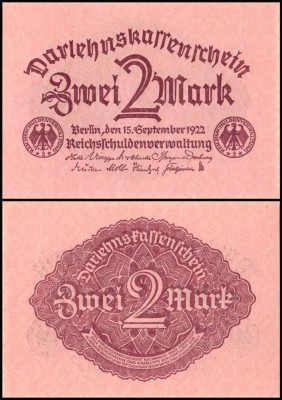 Germania 1922 - 2 Mark UNC foto