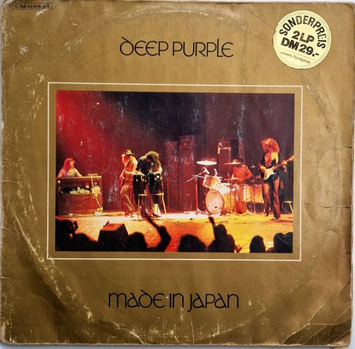 Deep Purple &lrm;&ndash; Made In Japan _ G+ / VG sublu vinil, 2 x LP, discuri muzica hard rock _ Purple Rec, Germania, 1972