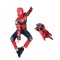 Set costum si manusa lansator cu 7 ventuze din burete Iron Spiderman, 7-9 ani, rosu