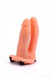 Strap-On Dublu/Extensie Penis Unisex, Natural, 13.5 cm, Lovetoy