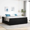 VidaXL Cadru de pat cu saltea Negru 200 x 200 cm Catifea 3399310
