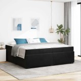 Cumpara ieftin Cadru de pat cu saltea Negru 200 x 200 cm Catifea