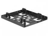 Kit de instalare 2 x 2.5&quot; HDD in bay 3.5&quot; negru aluminiu, Delock 21324