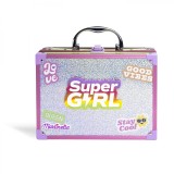 MARTINELIA SUPERGIRL TRUSA DE MACHIAJ CU OGLINDA LED SuperHeroes ToysZone
