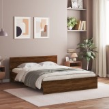 Cumpara ieftin Cadru de pat cu tăblie, stejar maro, 150x200 cm
