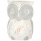 Sculptura in lemn pictata vintage simbol Bufnita &amp;#8211; Wood Owl L