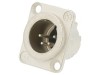 Soclu XLR tată 4 PIN argint 10A 19x24mm, Neutrik