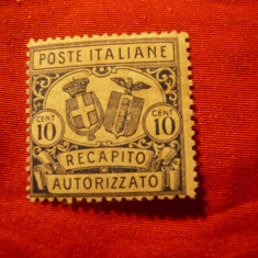 Timbru Italia 1928 -Recapito Autorizato , 10C