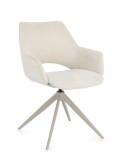 Scaun rotativ bej ivoire Matilda 59.5x63x81 cm