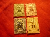 Serie Finlanda 1919 Stema supratipar val. noua ,4 val. stampilate, Stampilat