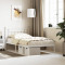 Cadru de pat din metal cu tablie, alb, 100x200 cm GartenMobel Dekor
