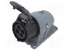 Conector alimentare AC, IEC 60309, IP44, {{Curent nominal}}, {{Tensiune nominala}}, 4 pini, AMPHENOL - 2CMA193105R1000