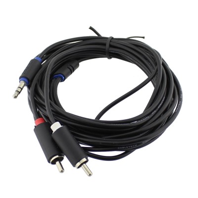 Cablu jack 3,5mm tata - 2 x RCA tata, 5m, Cabletech - 401834 foto