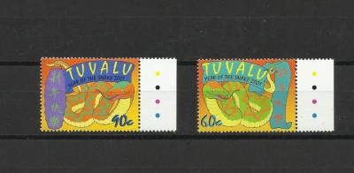 TUVALU 2001 ZODIAC CHINEZESC ANUL SARPELUI foto