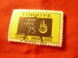 Serie Turcia 1959 -75 Ani Liceul Istambul , 1 valoare, Nestampilat