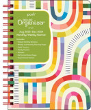 Posh: Deluxe Organizer 17-Month 2023-2024 Monthly/Weekly Hardcover Planner Calen: Rainbow Maze