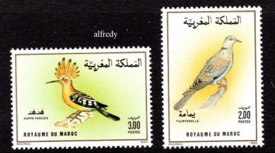 MAROC 1990, Fauna, Pasari, serie neuzată, MNH foto