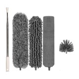 Cumpara ieftin Set 5 piese pamatuf pentru curatat praful, coada extensibila, 182 cm, multicolor