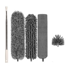 Set 5 piese pamatuf pentru curatat praful, coada extensibila, 182 cm, multicolor