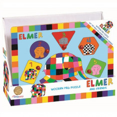 Elmer - Joc Puzzle din Lemn foto