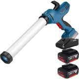 Bosch GCG 18V-600 + 1600A019S0 - Pistol pentru etansare 3500 N + Set 2 acumulatori si incarcator Li-Ion 18 V 4 Ah