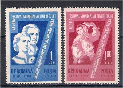 1959 - Al VII-lea festival mondial al tineretului, serie neuzata foto