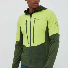 LA Sportiva hanorac Session Tech Hoody culoarea verde, cu glugă, modelator