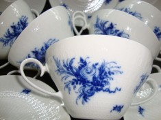 SET / SERVICIU 5 BOLURI CU 5 FARFURII DIN PORTELAN ROSENTHAL ROMANCE