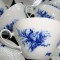SET / SERVICIU 5 BOLURI CU 5 FARFURII DIN PORTELAN ROSENTHAL ROMANCE
