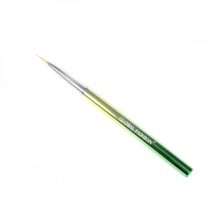 Pensula cu varf subtire, pentru pictura pe unghii, verde, 0