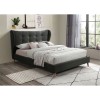 Pat Almera 180x200 cm Tapitat Catifea Gri Somiera Inclusa (cod ML 2227-04)