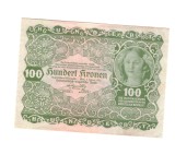 Bancnota Austria 100 kronen 2 ianuarie 1922, aproape UNC