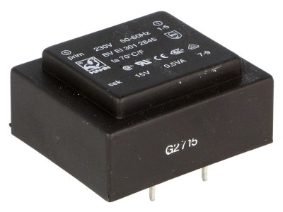 Transformator PCB &amp;icirc;ncapsulat 0,5VA 15V foto