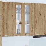 vidaXL Dulap suspendat cu raft Riga Stejar Artizanal 60 x 31 x 100 cm 884393