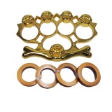 Cumpara ieftin Set 2 Boxuri Autoaparare IdeallStore&reg;, Otel Inoxidabil, Auriu, Inscriptii Rozeta/Craniu