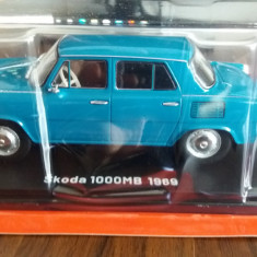 Macheta SKODA 1000MB 1969 - Hachette, scara 1/24, noua.