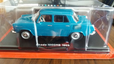 Macheta SKODA 1000MB 1969 - Hachette, scara 1/24, noua. foto