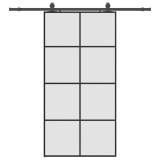 Cumpara ieftin Usa glisanta cu set de feronerie neagra 102,5x205 cm Sticla ESG