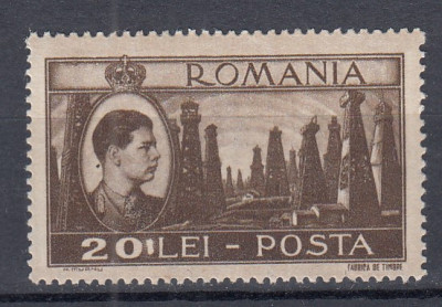 ROMANIA 1947 LP 219 MIHAI VEDERI EROARE LINIE VERTICALA INTRE 0 SI L MNH foto