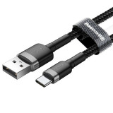Cablu date Baseus - USB la Type-C, 2A, 3m, Rapid Charge, 480Mbps, CATKLF-UG1, Negru