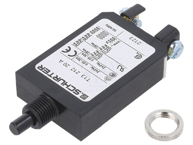 &Icirc;ntrerupător de supracurent 240VAC 28VDC 20A SPST IP40