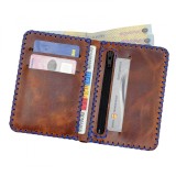 Cumpara ieftin Portofel, personalizabil, din piele naturala, compartiment marunt, Jack 2 M, Maro-roscat