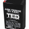 Acumulator AGM VRLA 6V 4,2A dimensiuni 70mm x 48mm x h 101mm F1 TED Battery Expert Holland TED002914 (20) SafetyGuard Surveillance