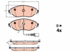 TRW GDB2114 set placute frana,frana disc