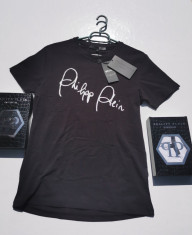 Tricou negru pentru barbati Philipp Plein Underwear foto