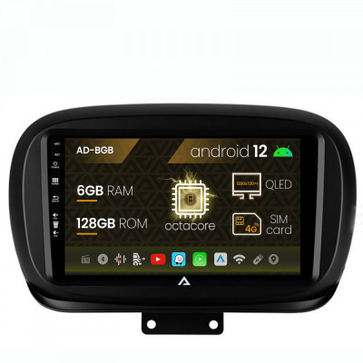Navigatie Fiat 500X (2014-2020), Android 12, B-Octacore 6GB RAM + 128GB ROM, 9 Inch - AD-BGB9006+AD-BGRKIT362 foto