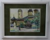 Case boieresti - Acuarela Ghe. Ionescu, Peisaje, Realism