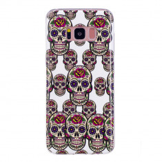 Husa Samsung Galaxy S8 Model Sugar Skulls, Fosforescenta, Antisoc, Viceversa foto