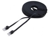 Cablul plat U/UTP 6 litat Cu PVC negru 15m 32AWG, Baseus